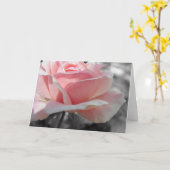 Pink Rose Gray Kaart (Gele Bloem)