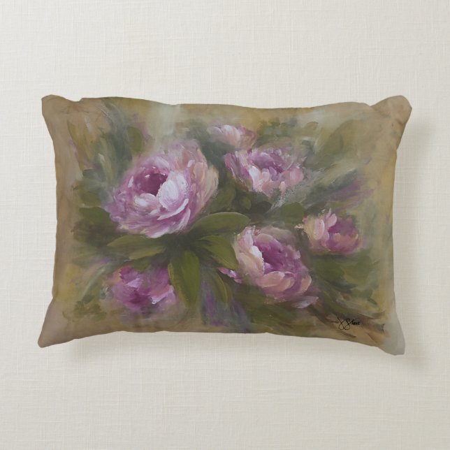 Pink Rose Indoor/out Accent Kussen (Achterkant)