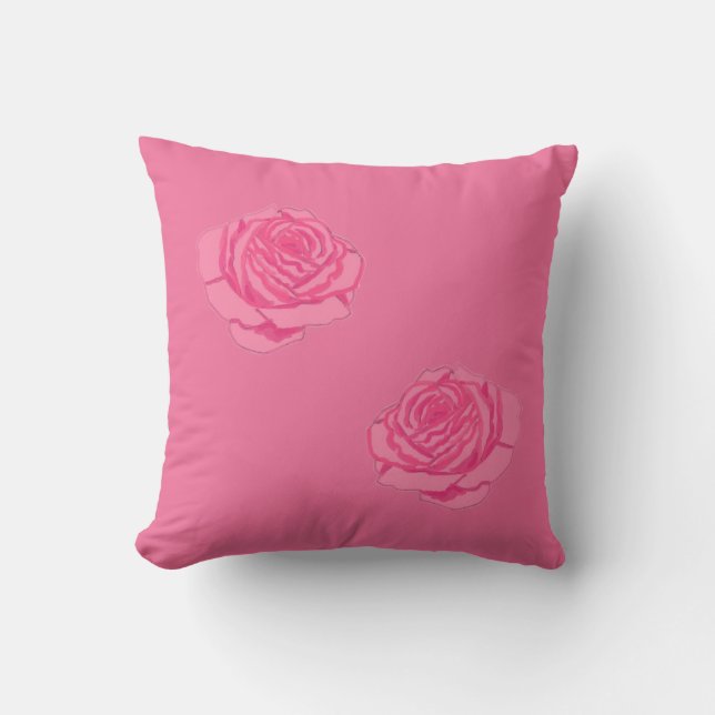 Pink rose kussen (Voorkant)