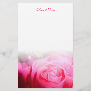 Pink Rose Letterhead Briefpapier