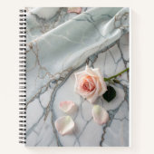 Pink Rose Marble Notitieboek (Voorkant)