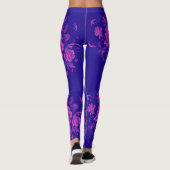 Pink Rose naadloos Leggings (Achterkant)