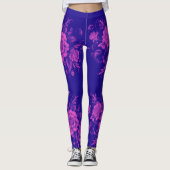 Pink Rose naadloos Leggings (Voorkant)