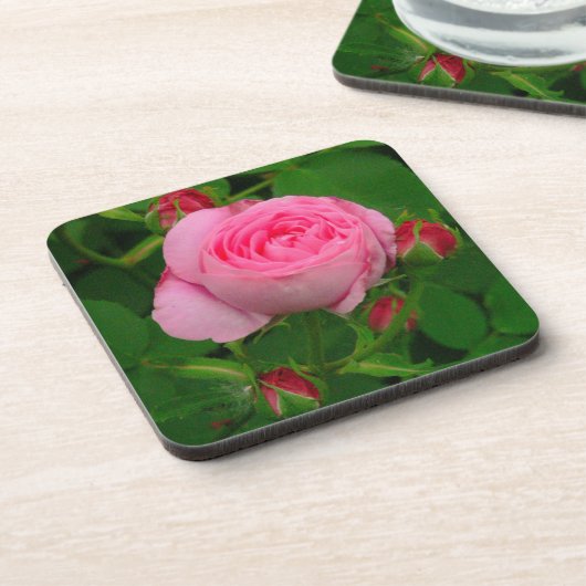 "PINK ROSE" ONDERZETTERS (SET VAN 6) (Linkerzijde)
