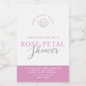 Pink rose parfumé cire fond produit étiquette (Étiquettes simples)
