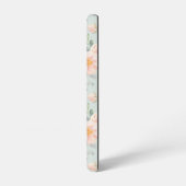 Pink Rose Pastel Garden Pattern Samsung Galaxy Hoesje (Linkerkant)