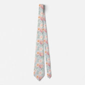 Pink Rose Pastel Garden Pattern Stropdas (Voorkant)