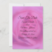 Pink Rose Petals Floral Wedding  Save The Date (Voorkant)