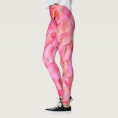 Pink Rose Petals Patroon Leggings (Links)