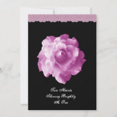 PINK Rose Petals Wedding Sjabloon F004 Kaart (Achterkant)