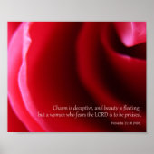 Pink Rose Photography Proverbs 31:30 Poster Imprim (Devant)