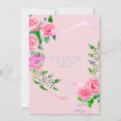 Pink Rose Ribbon 40th Birthday Invitation (Dos)