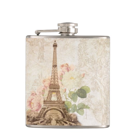 Pink Rose  Romantic Flask Heupfles (Voorkant)
