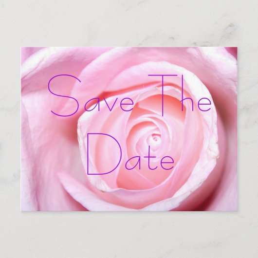Pink Rose, Save the Date Briefkaart (Voorkant)