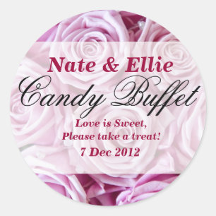 PInk Rose Snoep Buffet Sticker