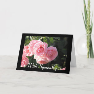 Pink Rose Sympathy Card Kaart