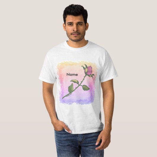 Pink Rose  t-shirt (Voorkant volledig)
