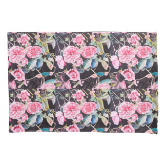 Pink Rose Watercolor Flowers Floral Painting Kussensloop