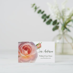 Pink Rose Wedding Event Planner Visitekaartje