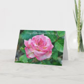 Pink Rose Wedding Gefeliciteerd Art Kaart (Voorkant)