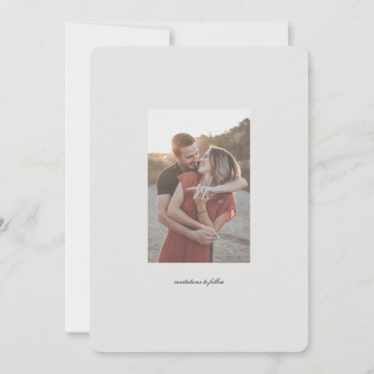 Pink Rose Wedding Save The Date (Dos)