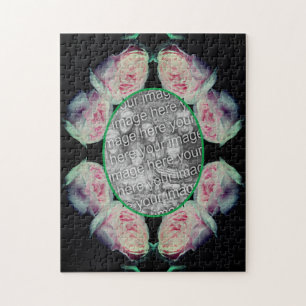 Pink Roses Abstract Lijst Uw foto toevoegen Legpuzzel