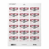 PINK ROSES ADRESETIKETTEN ETIKET (Full Sheet)