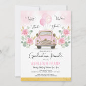 Pink Roses Afstuderen Parade High School Afstudeer Kaart (Voorkant)