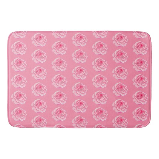 Pink roses badmat (Voorkant)