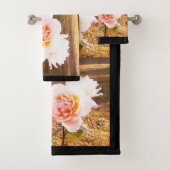PINK ROSES BATH TOWEL SET BAD HANDDOEK (Insitu)