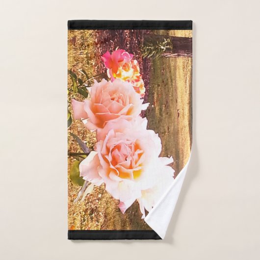 PINK ROSES BATH TOWEL SET BAD HANDDOEK (Handdoek)