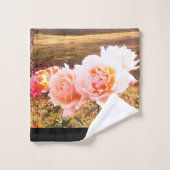 PINK ROSES BATH TOWEL SET BAD HANDDOEK (Wasdoekje)