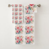 Pink Roses Beautiful Luxury Modern Collection Bad Handdoek (Insitu)