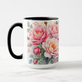 Pink Roses Beautiful Luxury Popular Collection Mok (Links)