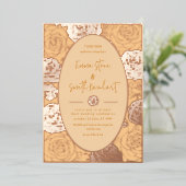 Pink Roses bruiloft Folie uitnodiging (Staand Voorkant)