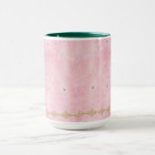 Pink Roses Damask Grunge - Mok, Beker Mok (Midden)