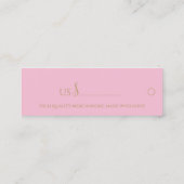 Pink Roses Damask Grunge - Prijs Label, Business C Mini Visitekaartje (Achterkant)