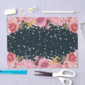 Pink Roses diamanten verfijnde schittering Tissuepapier (Craft)