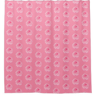 Pink roses douchegordijn
