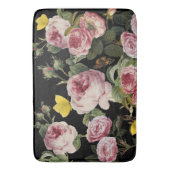 PINK ROSES EN GEEL BUTTERFLIES BADMAT (Voorkant Verticaal)