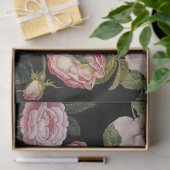 PINK ROSES EN GEEL BUTTERFLIES TISSUEPAPIER (Geschenk)