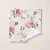 Pink Roses Floral (Gant de toilette)