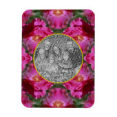 Pink Roses Floral Abstract Lijst Uw foto toevoegen Magneet (Verticaal)