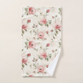 Pink Roses Floral Bad Handdoek (Handdoek)