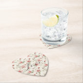 Pink Roses Floral Love Kartonnen Onderzetters (Insitu)