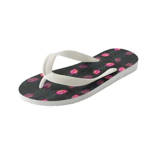 Pink Roses Garden Kinder Teenslippers (Schuin)