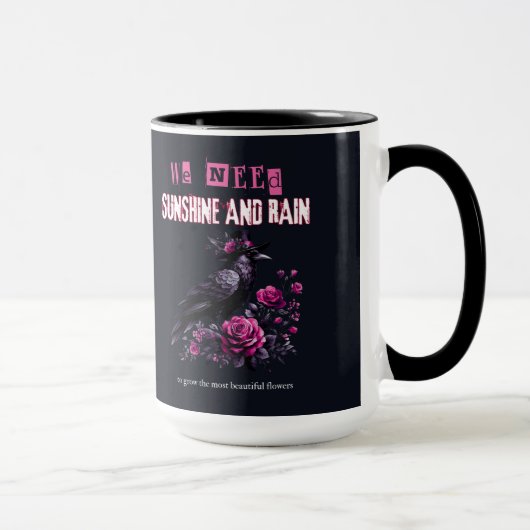 Pink Roses Gothic Mug (Droite)