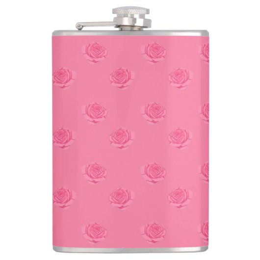 Pink roses heupfles (Voorkant)