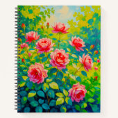 Pink Roses Notebook Notitieboek (Voorkant)