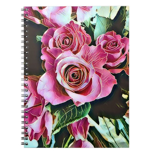 PINK ROSES NOTITIEBOEK (Voorkant)